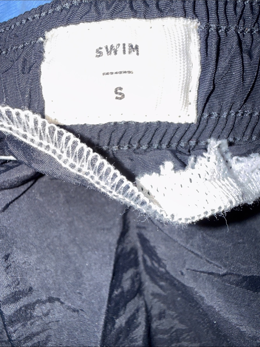 Navy Drawstring Swim Shorts - Picture 4 of 4